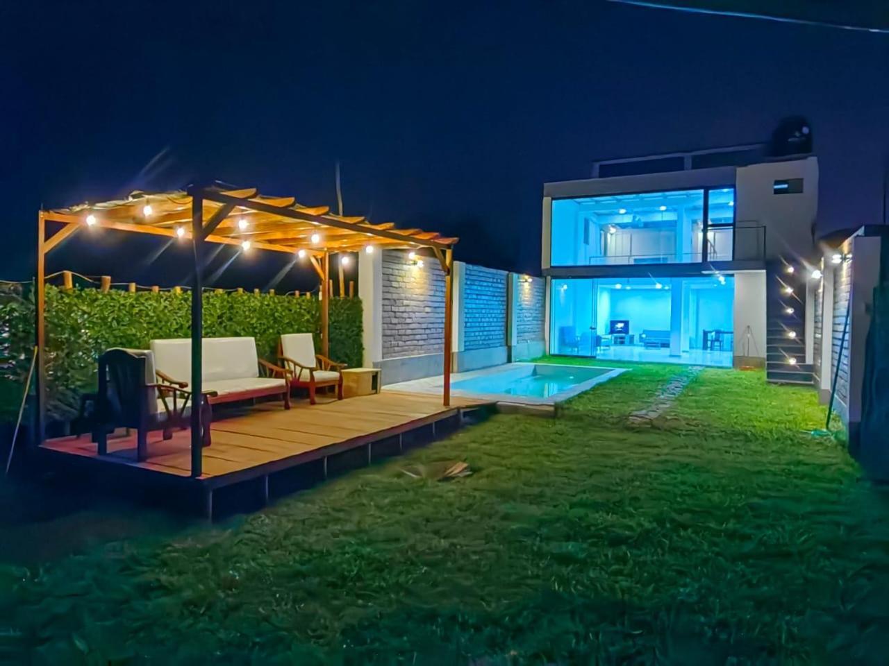 安孔Casa De Playa Con Piscina别墅 外观 照片