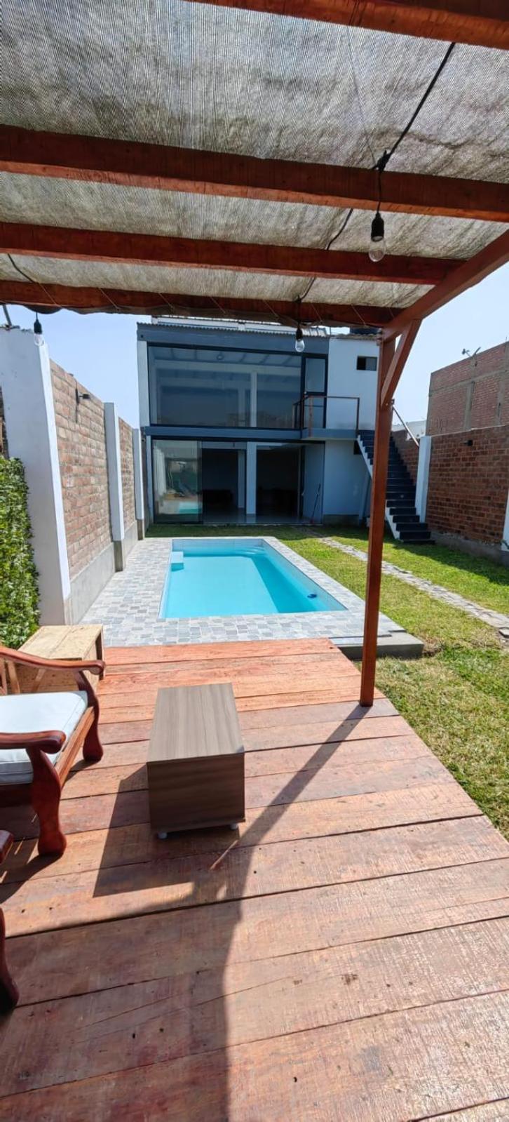 安孔Casa De Playa Con Piscina别墅 外观 照片